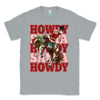 Heather Grey howdy santa cowboy christmas Classic Tee - MaliasSmallBusiness