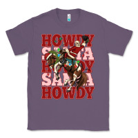 Lavender howdy santa cowboy christmas Classic Tee - MaliasSmallBusiness