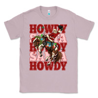 Lilac howdy santa cowboy christmas Classic Tee - MaliasSmallBusiness