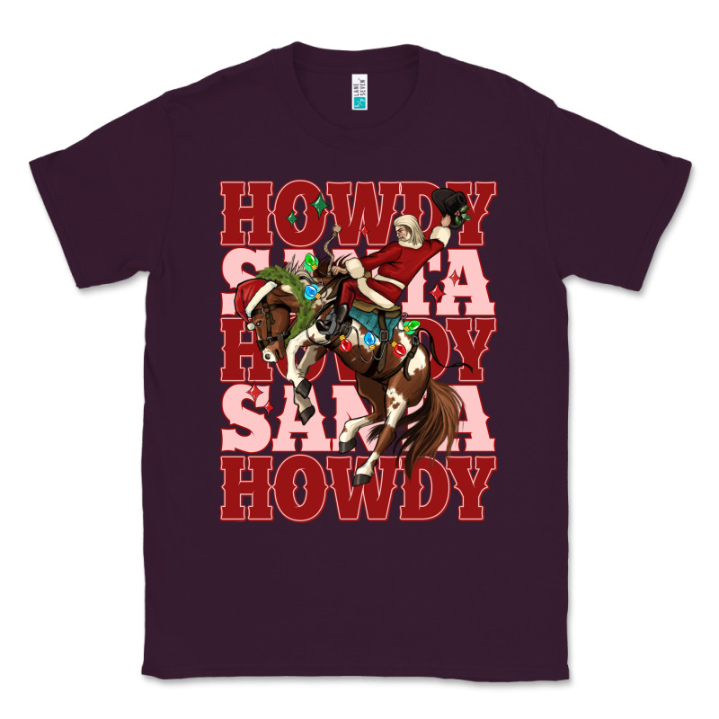 Howdy Santa Cowboy Christmas Classic Tee by MaliasSmallBusiness | Teevron