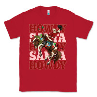 Red howdy santa cowboy christmas Classic Tee - MaliasSmallBusiness