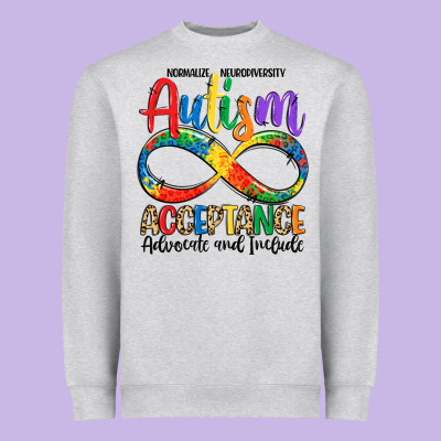 Autism Acceptance Heavyweight Sweatshirt Designed By Lillyallendesigns