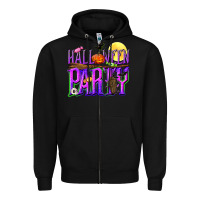 Black Halloween party Zipper Hoodie - NancyCooperArtShop