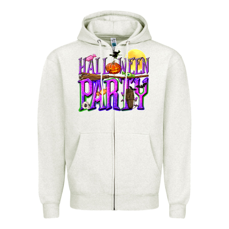 Halloween Party Zipper Hoodie by NancyCooperArtShop | Teevron