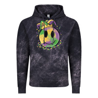 Cloud Black smiley face mardi gras Vintage Hoodie - MaliasSmallBusiness