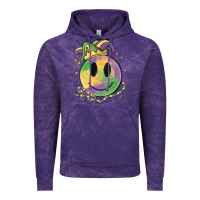 Cloud Purple smiley face mardi gras Vintage Hoodie - MaliasSmallBusiness