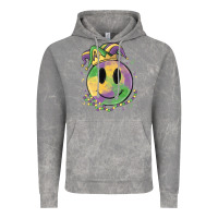 Cloud Rock smiley face mardi gras Vintage Hoodie - MaliasSmallBusiness