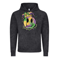 Vintage Black smiley face mardi gras Vintage Hoodie - MaliasSmallBusiness