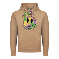 Smiley Face Mardi Gras Vintage Hoodie | Teevron