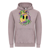 Vintage Zinc smiley face mardi gras Vintage Hoodie - MaliasSmallBusiness