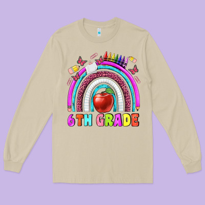 6 Th Grade Long Sleeve Tee Designed By Bundleandbundleshop