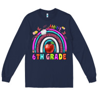Navy 6 th grade Long Sleeve Tee - BundleAndBundleShop