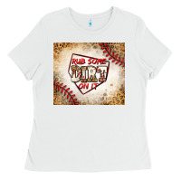 White rub some dirt on it baseball Ladies Tee - Jasminsmagicworld