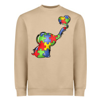 Mushroom autism awareness elephant Heavyweight Sweatshirt - LillyAllenDesigns