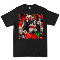 Black ladybug gnomes seamless pattern Premium Tee - BundleAndBundleShop
