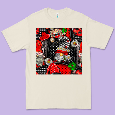 Ladybug Gnomes Seamless Pattern Premium Tee Designed By Bundleandbundleshop
