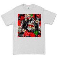 Dove Grey ladybug gnomes seamless pattern Premium Tee - BundleAndBundleShop