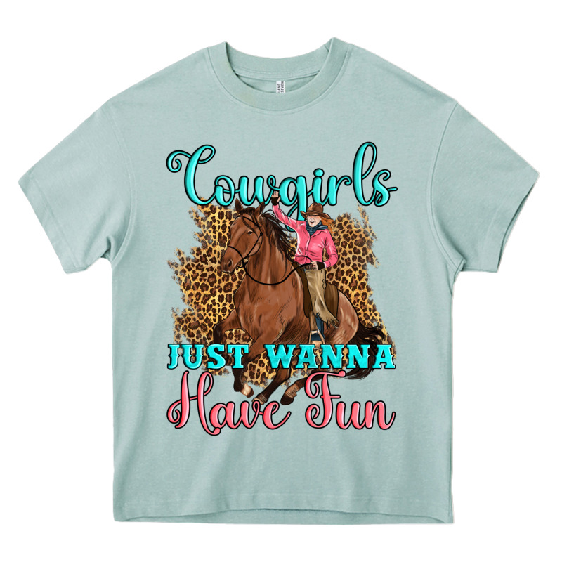Cowgirls Just Wanna Have Fun Heavy Core Tee by Artiststas | Teevron