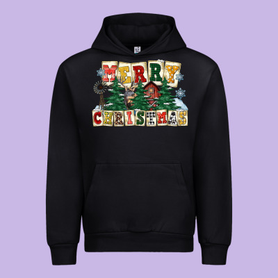 Merry Christmas Urban Hoodie Designed By Fadigitalartstudio