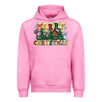 Fuchsia Pink merry christmas Urban Hoodie - FaDigitalArtStudio