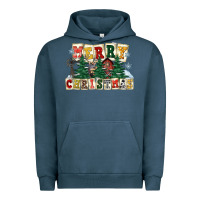 Pigment Midnight Navy merry christmas Urban Hoodie - FaDigitalArtStudio