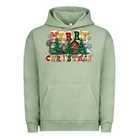 Pigment Oil Green merry christmas Urban Hoodie - FaDigitalArtStudio
