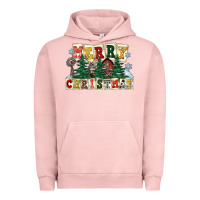 Pigment Salmon merry christmas Urban Hoodie - FaDigitalArtStudio