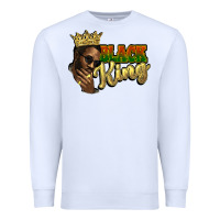 White Black king Premium Sweatshirt - HowdyJamesFarm