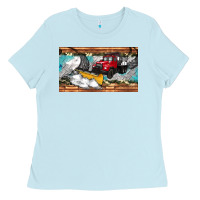 Baby Blue snow truck sippy cup Ladies Tee - Artiststas