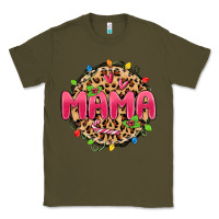 Army Green mama christmas lights Classic Tee - MaliasSmallBusiness