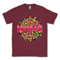 Burgundy mama christmas lights Classic Tee - MaliasSmallBusiness
