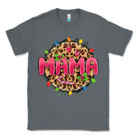 Charcoal Heather mama christmas lights Classic Tee - MaliasSmallBusiness