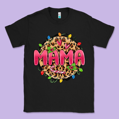 Mama Christmas Lights Classic Tee Designed By Maliassmallbusiness