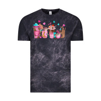 Cloud Black nail tech coffee cups Vintage Tee - NancyCooperArtShop