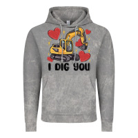 Cloud Rock i dig you valentines excavator Vintage Hoodie - MaliasSmallBusiness