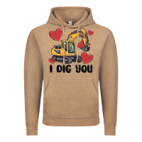 I Dig You Valentines Excavator Vintage Hoodie | Teevron