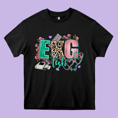 Ekg Tech Heavy Core Tee Designed By Adodesignshop