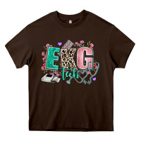 Chocolate Brown ekg tech Heavy Core Tee - AdoDesignShop