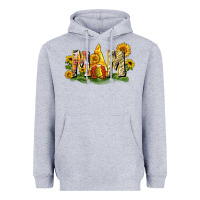 Heather Grey Mom gnome sunflower Heavyweight Hoodie - CowGirlArtShop