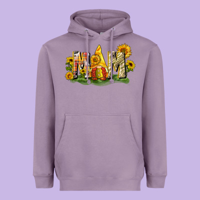 Mom Gnome Sunflower Heavyweight Hoodie Designed By Cowgirlartshop