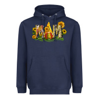 Navy Mom gnome sunflower Heavyweight Hoodie - CowGirlArtShop