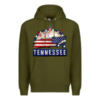 Army Green tennessee 4th of july Premium Hoodie - CowGirlArtShop