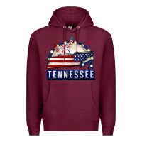 Burgundy tennessee 4th of july Premium Hoodie - CowGirlArtShop