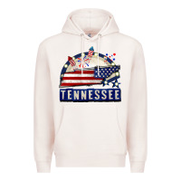 Pale Pink tennessee 4th of july Premium Hoodie - CowGirlArtShop