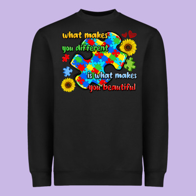 What Makes You Different Is What Makes  You Beauti Heavyweight Sweatshirt Designed By Lillyallendesigns