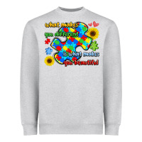 Heather Grey what makes you different is what makes  you beauti Heavyweight Sweatshirt - LillyAllenDesigns