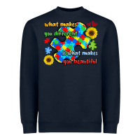 Navy what makes you different is what makes  you beauti Heavyweight Sweatshirt - LillyAllenDesigns