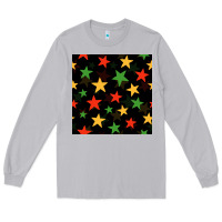 Moon Dust african color stars seamless pattern Long Sleeve Tee - BundleAndBundleShop