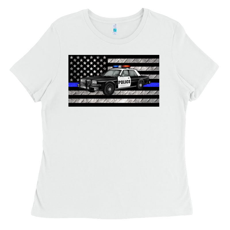 Thin Blue Line Police Car Sippy Cup Ladies Tee by Artiststas | Teevron