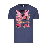 Vintage Denim god is within her she will not fail Vintage Tee - MaliasSmallBusiness